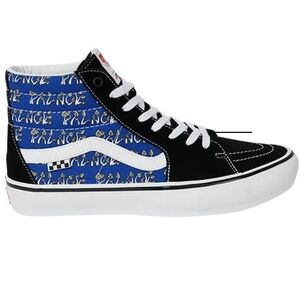 PALACE x Vans "Mushrooms" Sk8 Hi Skate Sneakers Size Mens 9 Blue & Black CP